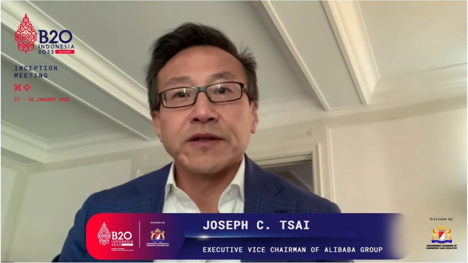 Joe Tsai, Executive Vice Chairman of Alibaba Group, pada diskusi panel B20 Indonesia 2022